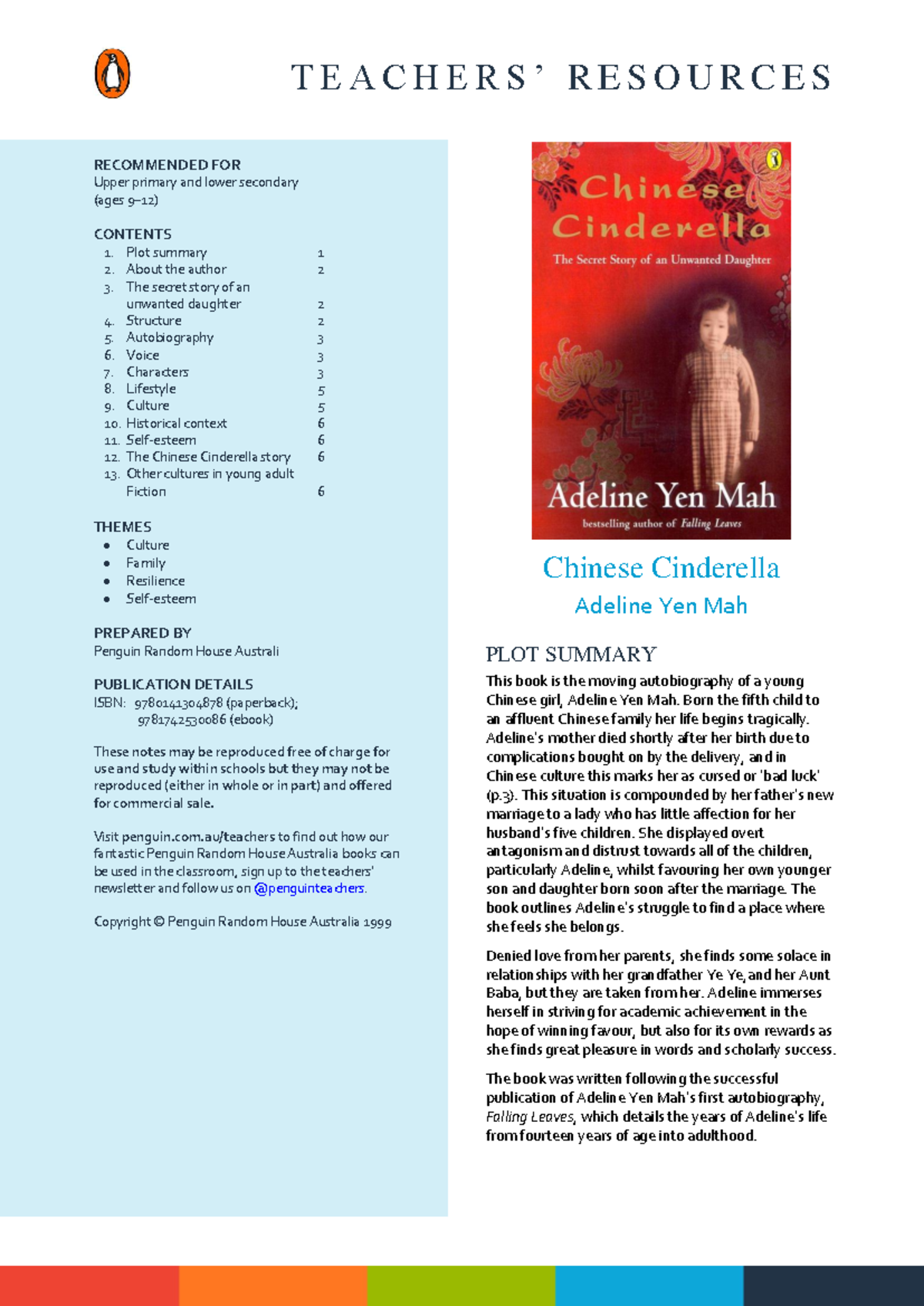 TR Chinese Cinderella - Text Study Notes and Analysis - Studocu
