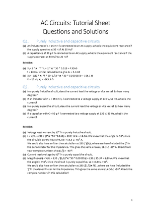 LAB 2 - Lab instructions for a AC Networks based lesson using various ...