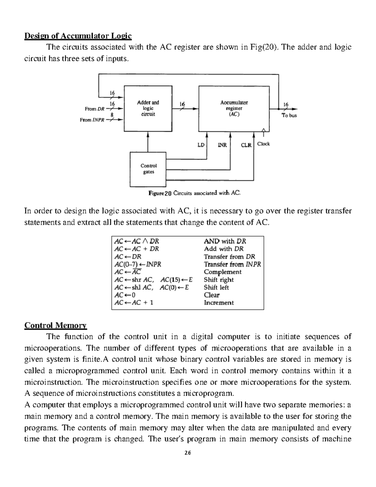 Computer architecture-26-45 - Design of Accumulator Logic The circuits ...