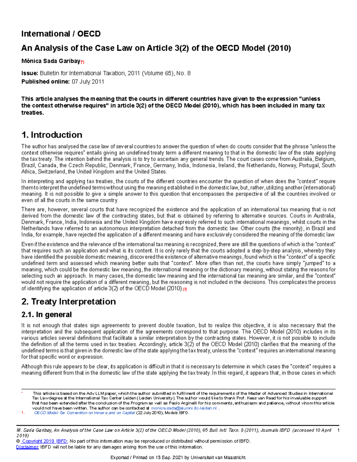Analyzing Article 3(2) of the OECD Model: Case Law Insights - IBFD ...