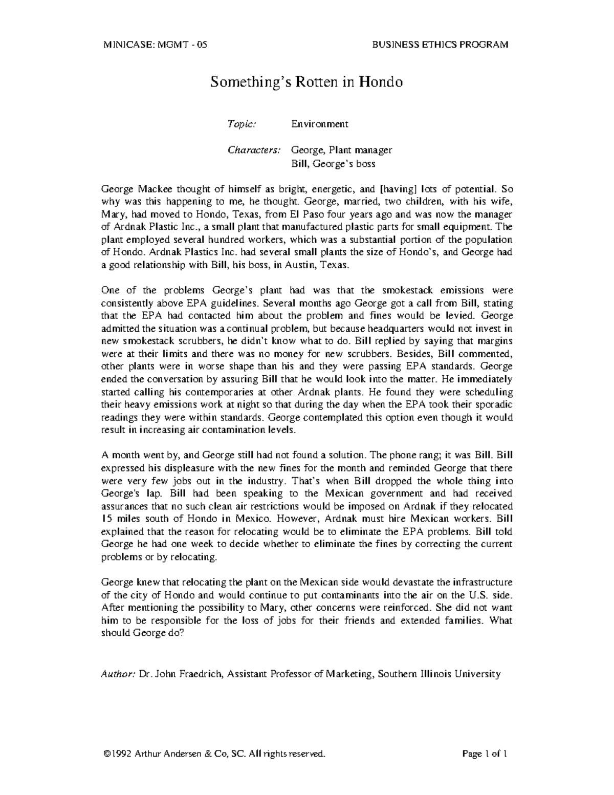 Something-is-rotten-in-hondo-mgmt05-case - 1 Page - MINICASE: MGMT - 05 ...