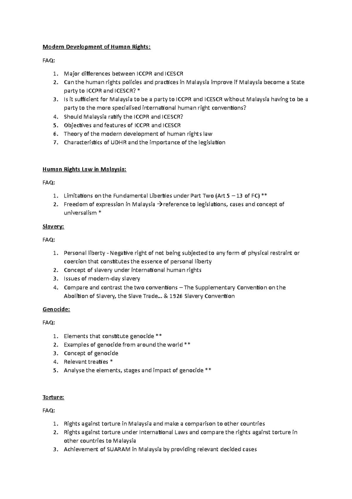 Frequently Asked Questions - MMU - Modern Development of Human Rights ...