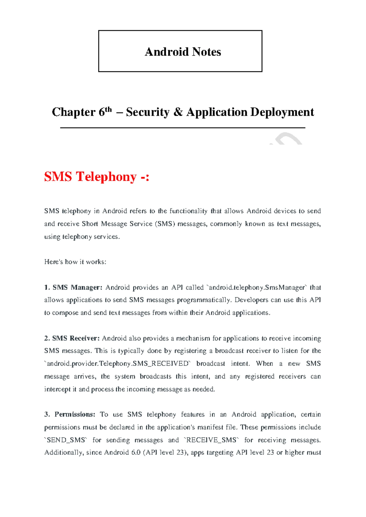 MAD Chapter Notes 1 - Android Notes Chapter 1 st - Android & its tools ...