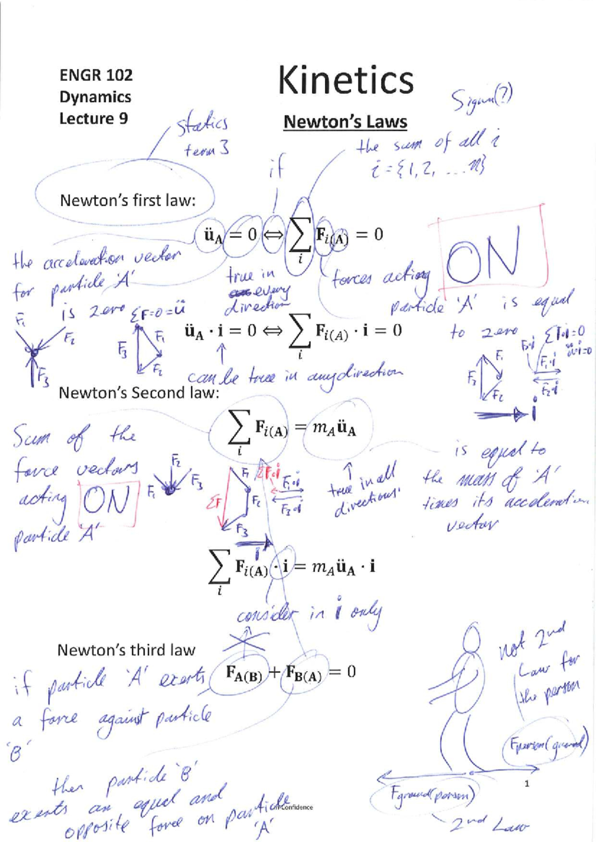 ENGR 102 Kinetics Dynamics Lecture 9-12 Summary and Key Concepts - Studocu