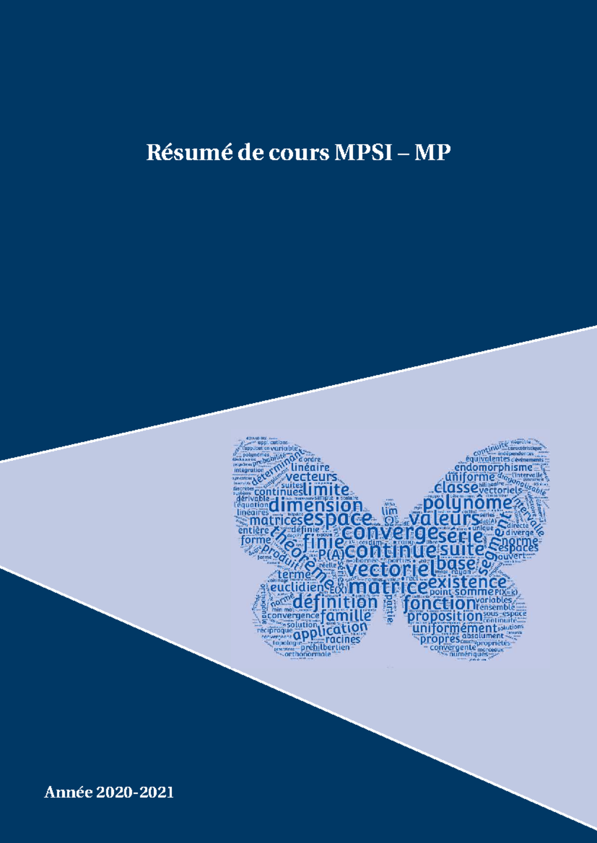 Résumé de cours MPSI MP 2020-2021 : Mathématiques et Structures ...