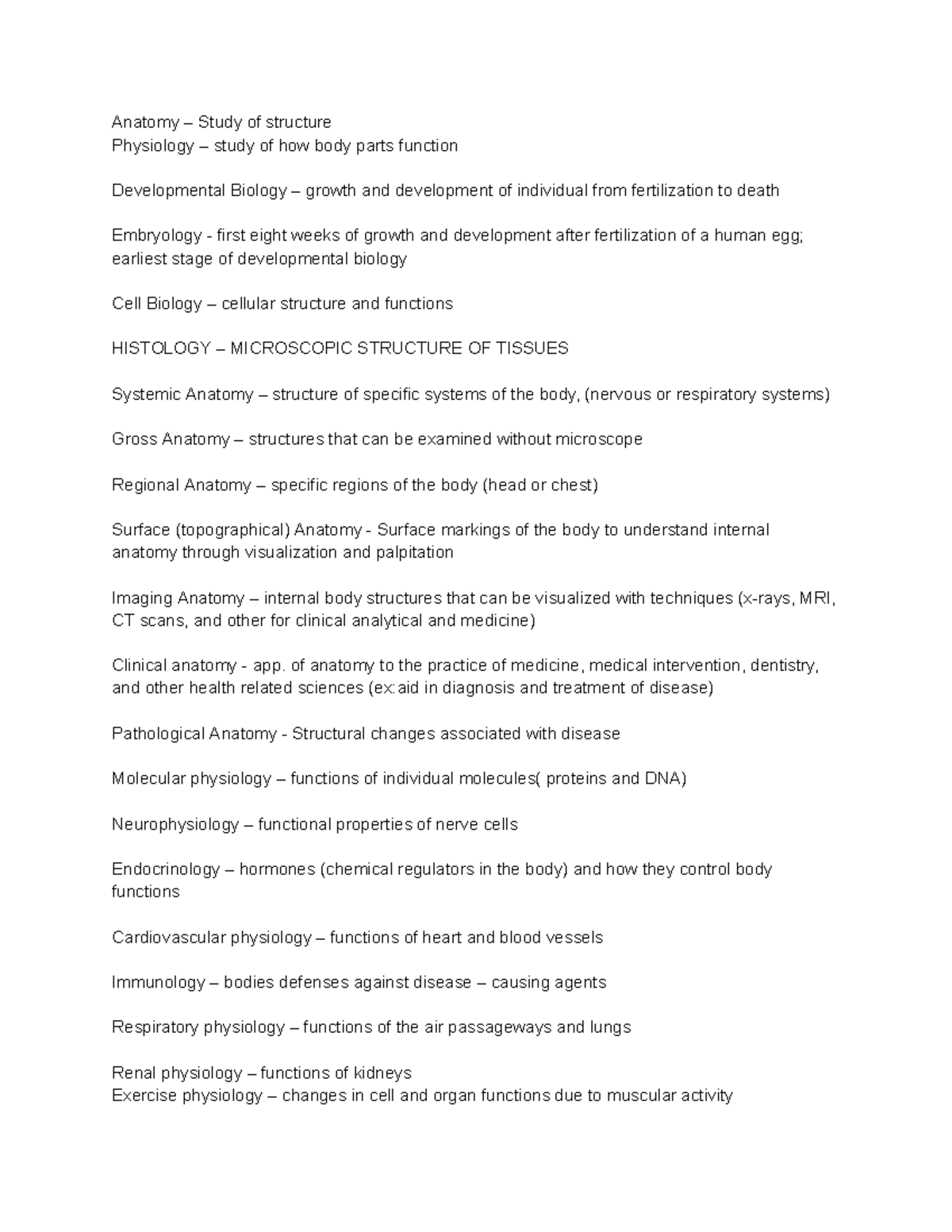 BIO101 Lab Notes: Key Concepts in Anatomy and Physiology - Studocu