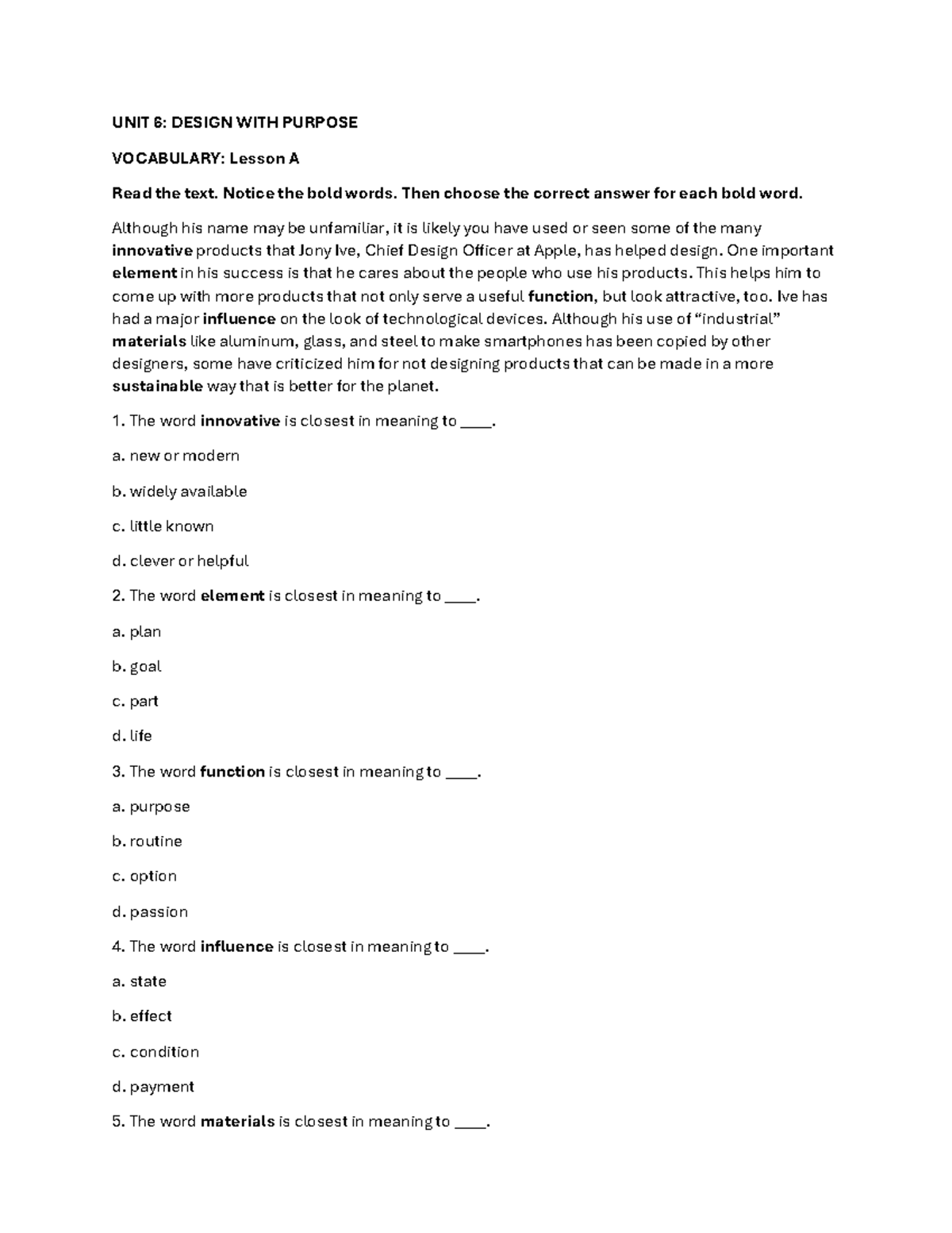 HW6 Unit 6 - 71_S_History_250724.pdf - UNIT 6: DESIGN WITH PURPOSE ...