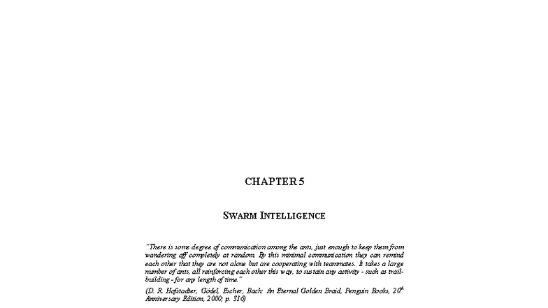 CHAPTER 5: SWARM INTELLIGENCE IN ANTS - NIC Unit 3 Insights - Studocu