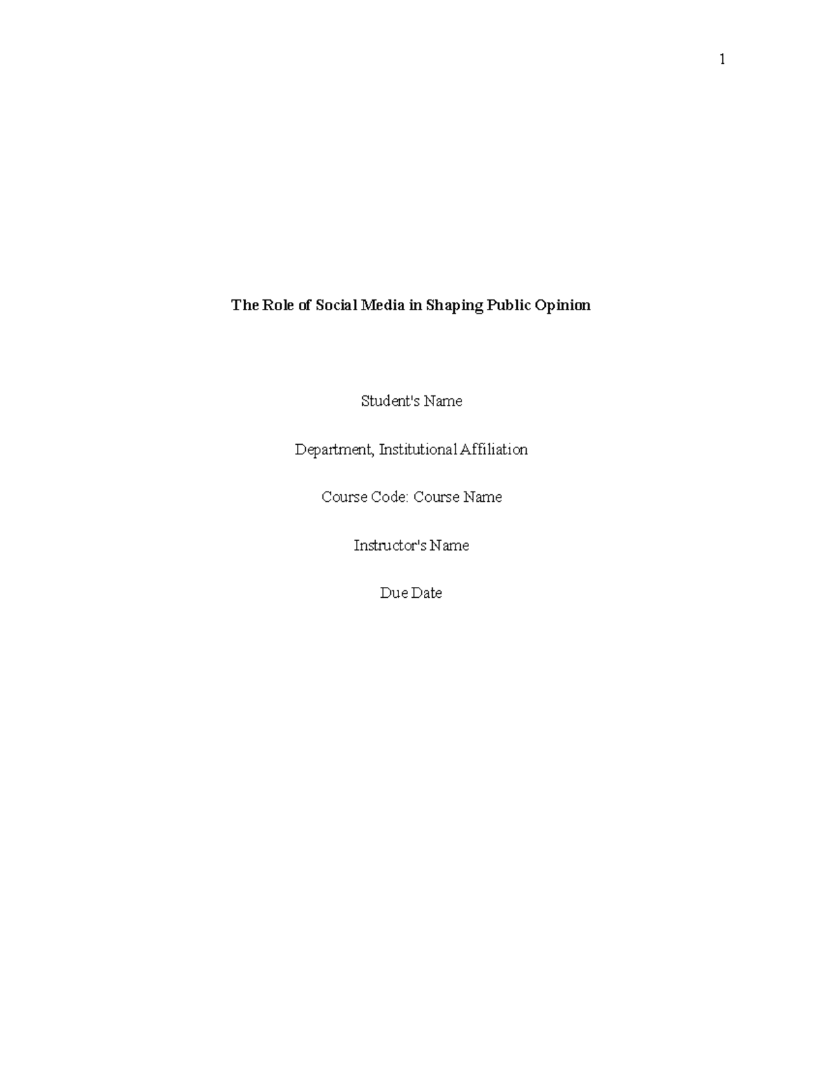 The Role of Social Media in Shaping Public Opinion - Platforms like ...