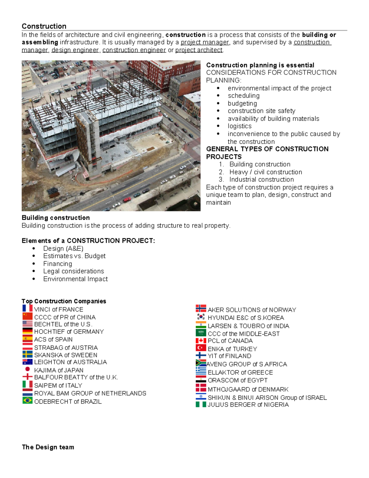 01-Construction-Overview - Construction In the fields of architecture ...