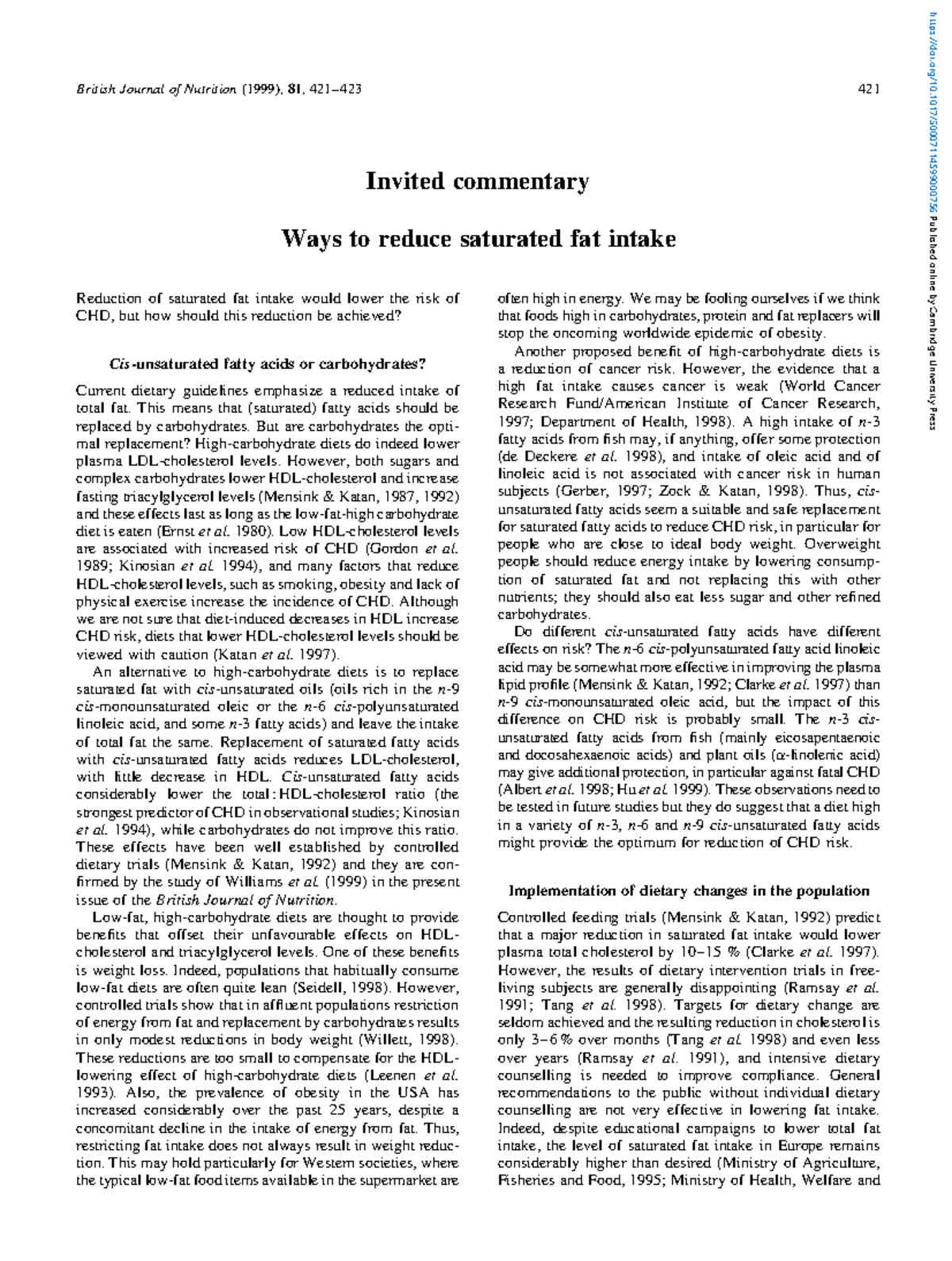 421 Final Exam: Strategies for Reducing Saturated Fat Intake - Studocu
