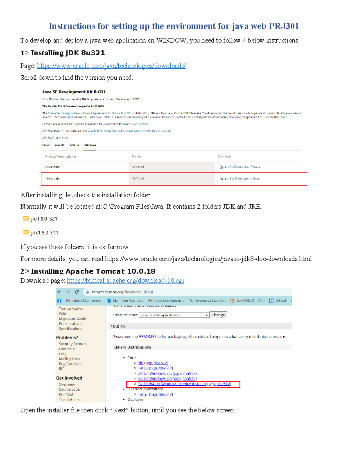 Java Web App Setup Guide - PRJ301 Instructions & Installation Steps ...