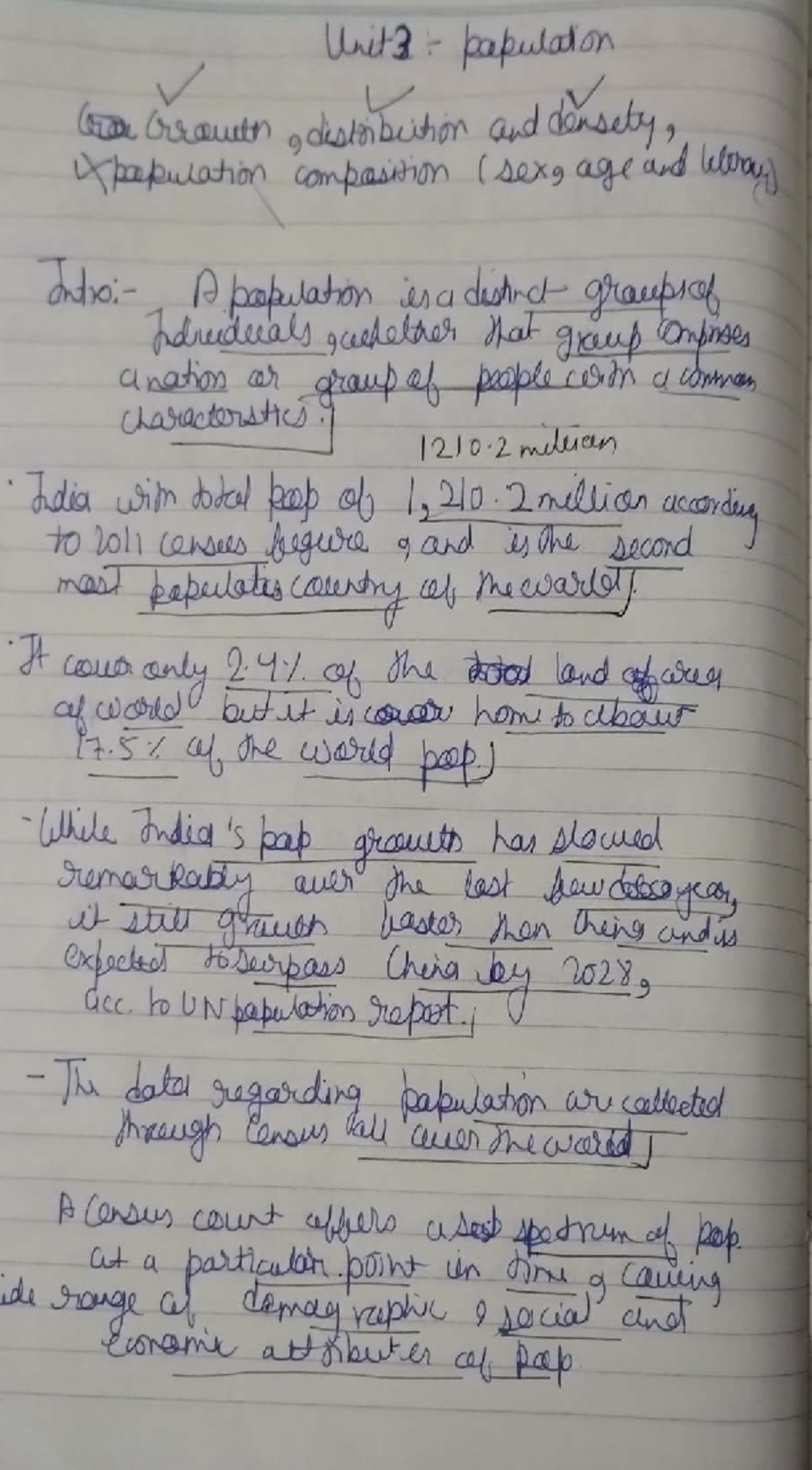 Population Geography Notes: Unit 3 - Growth, Distribution, and ...