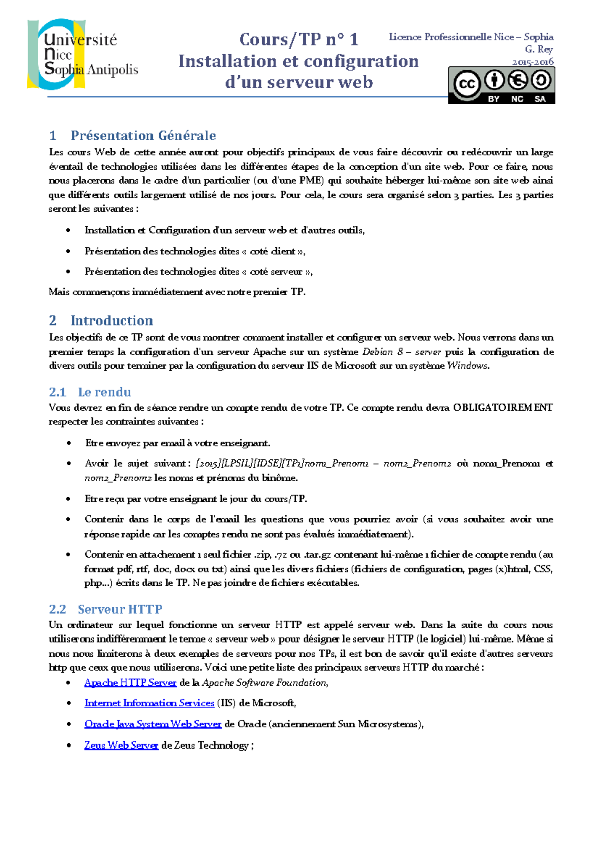 TP1 IDSE - Installation et Configuration d'un Serveur Web - Studocu