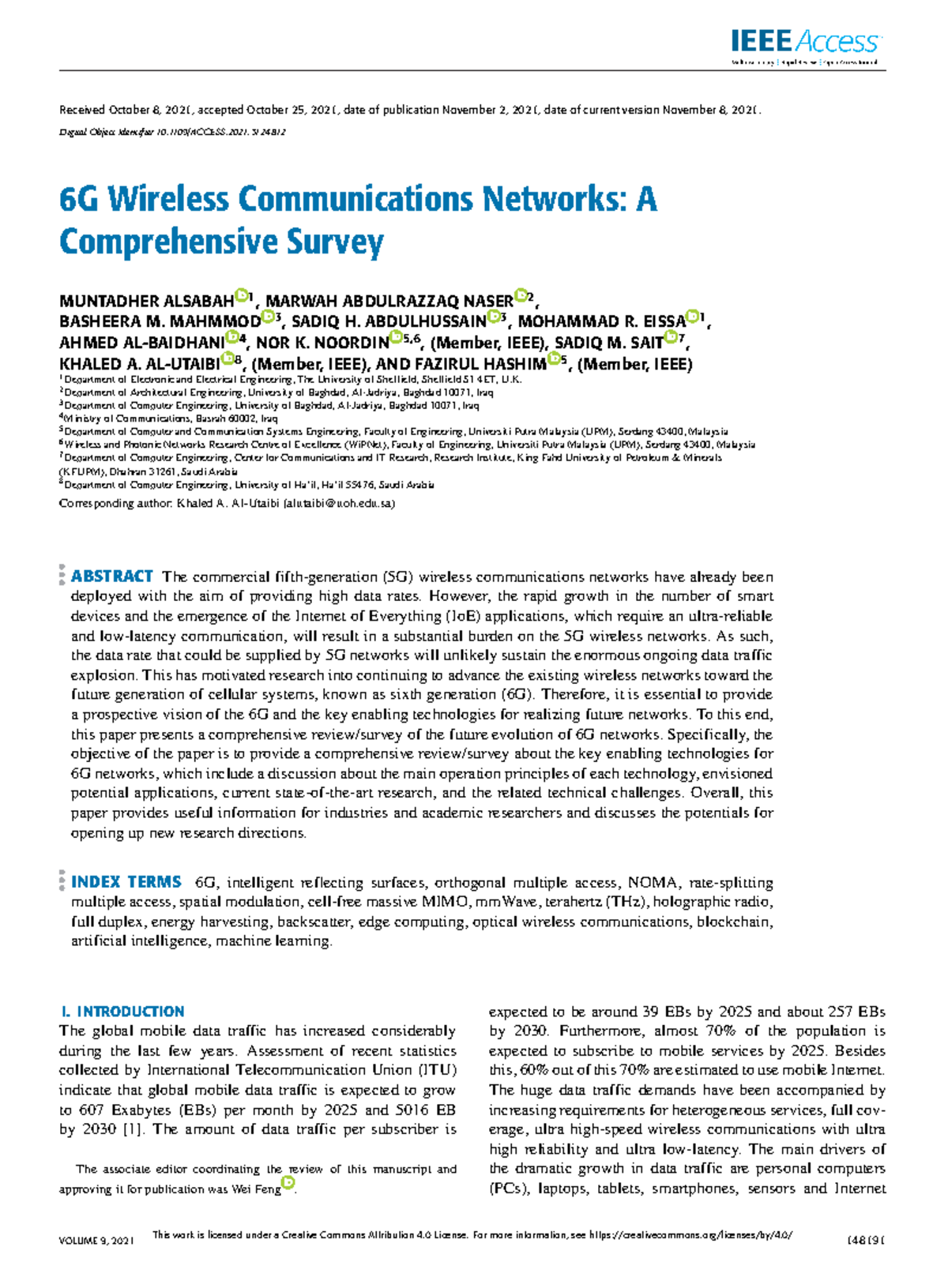 6G Wireless Communications Networks: Comprehensive Survey on Future ...