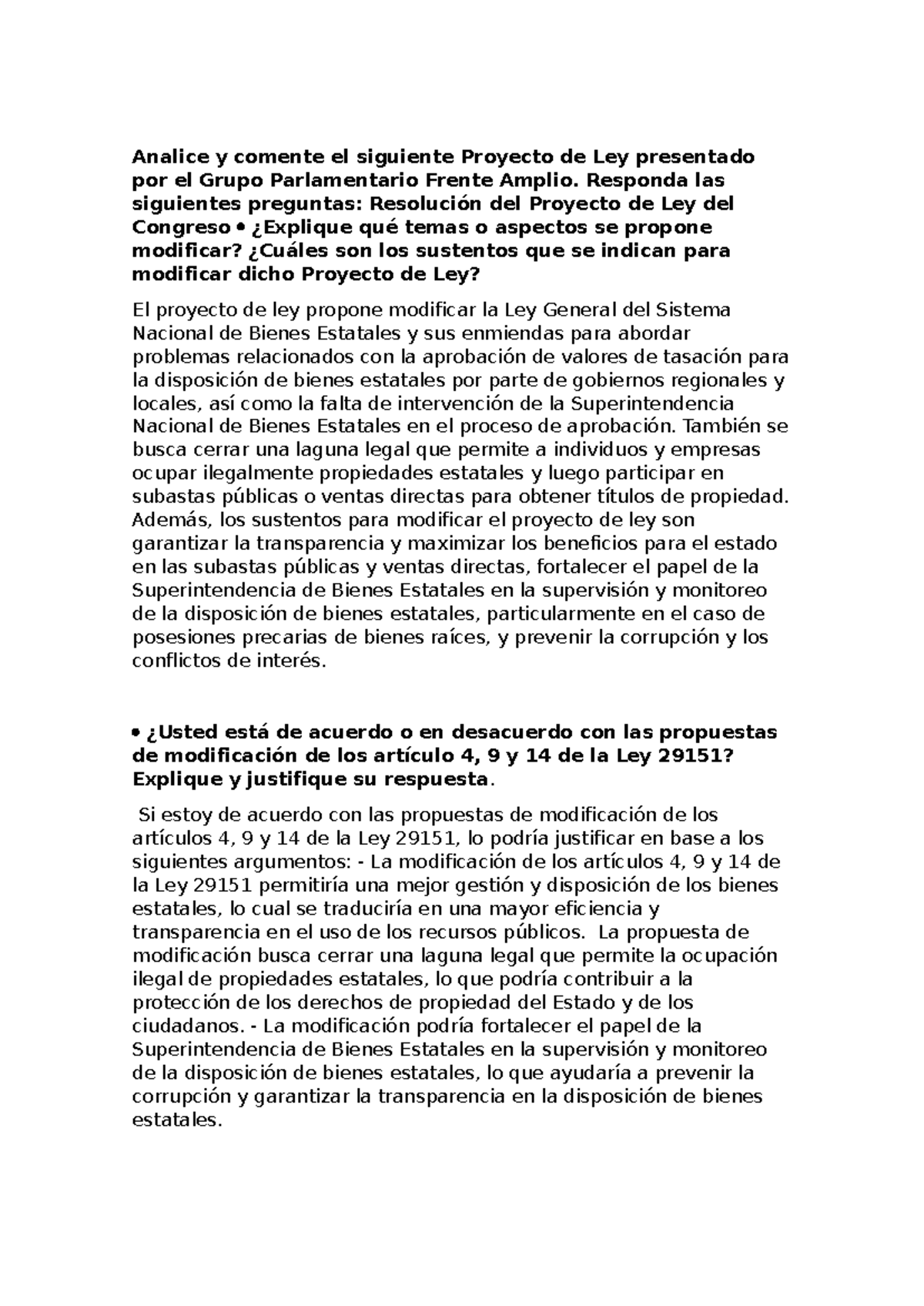 Análisis del Proyecto de Ley en Derecho Administrativo: Modificaciones ...