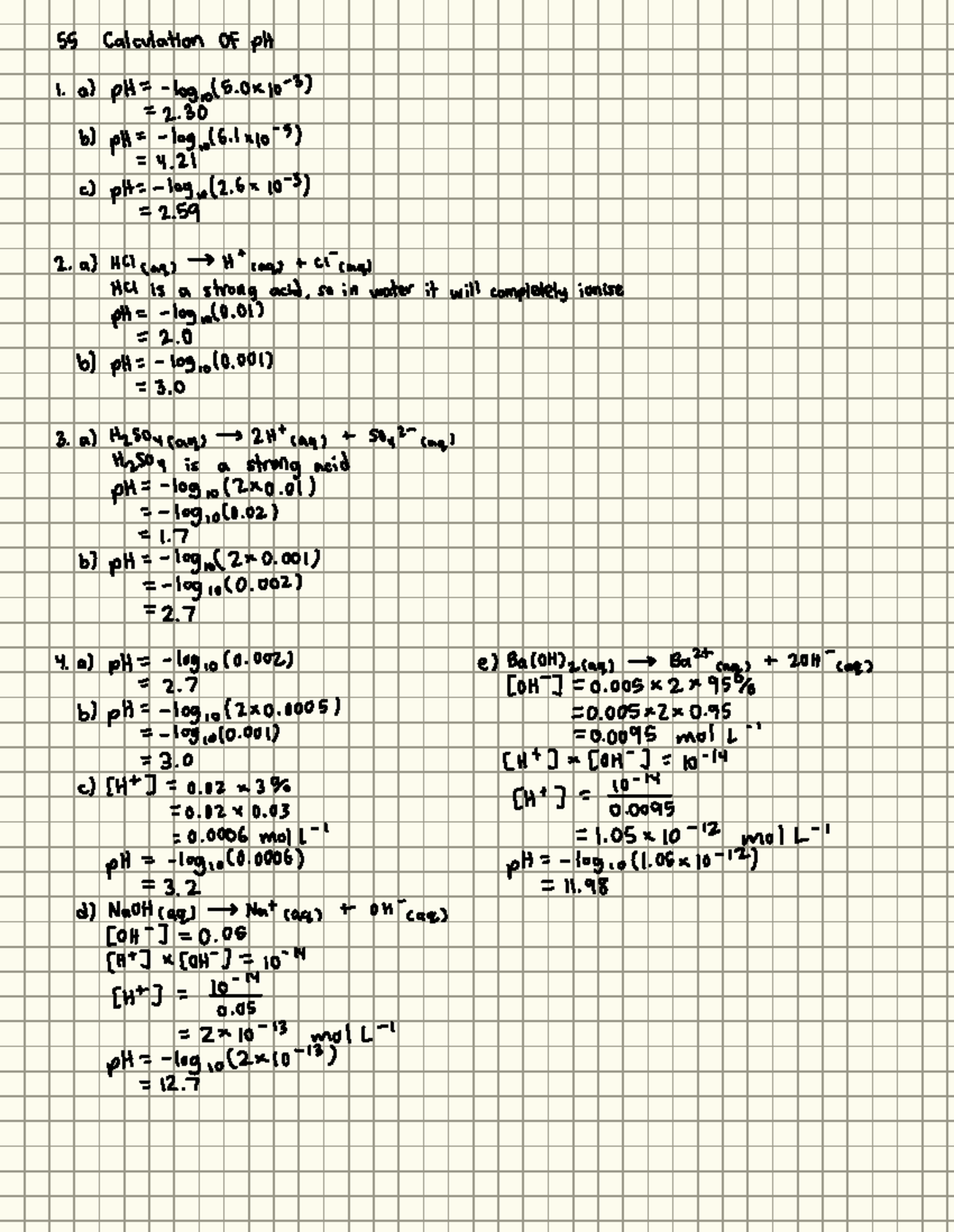 Mod 6 HW: pH Calculations and Concepts - Lessons 11 & 12 - Studocu