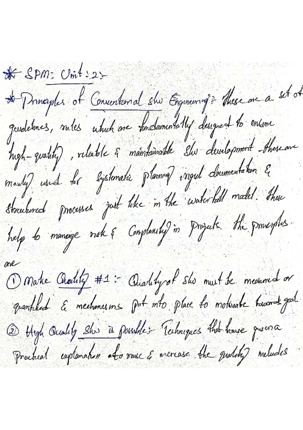 SPM UNIT-2 Study Notes and Key Concepts - Studocu