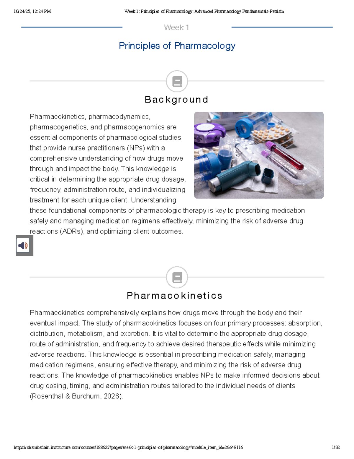 Week 1: Principles of Pharmacology - Advanced Pharmacology - Studocu