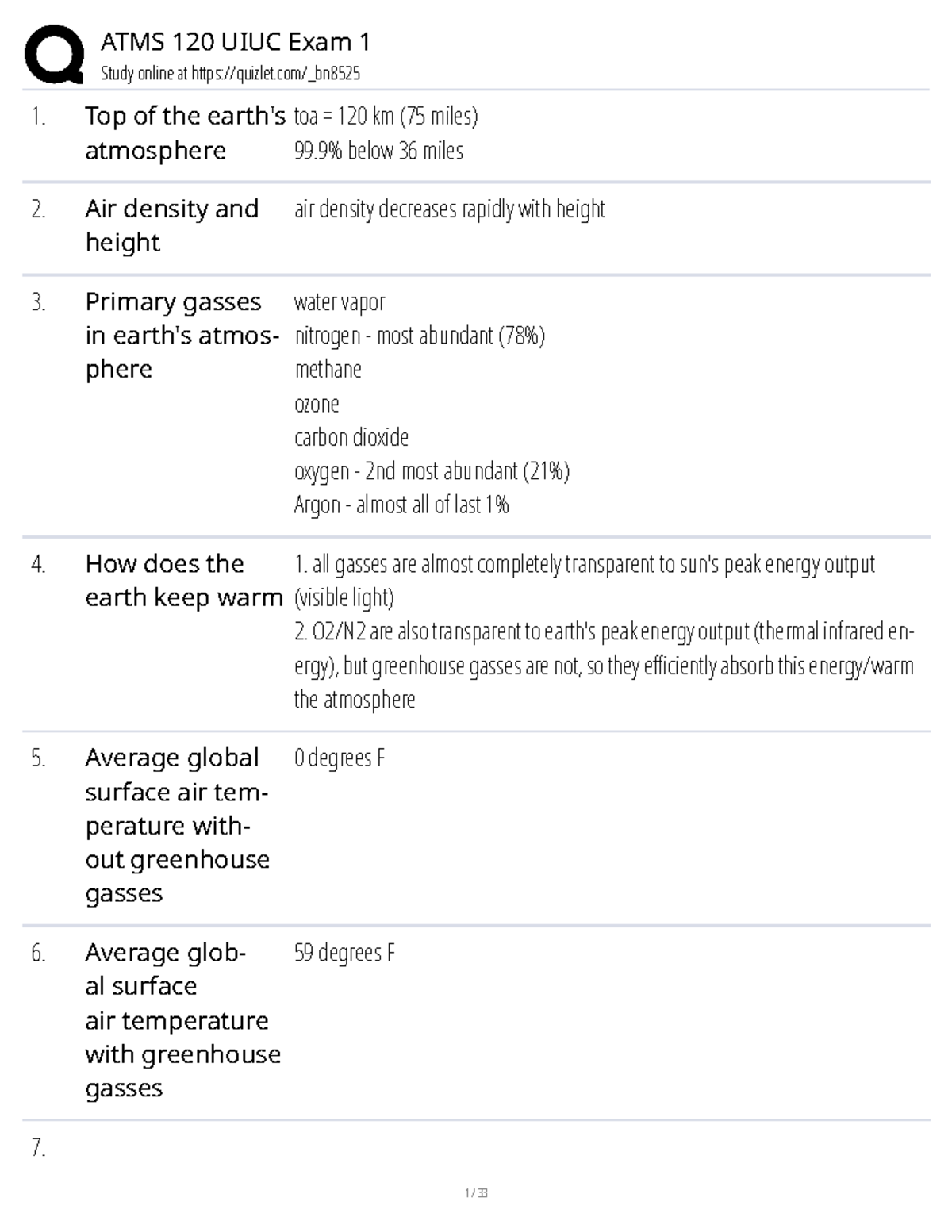 Exam - study guide help - Study online at quizlet/_bn Top of the earth ...