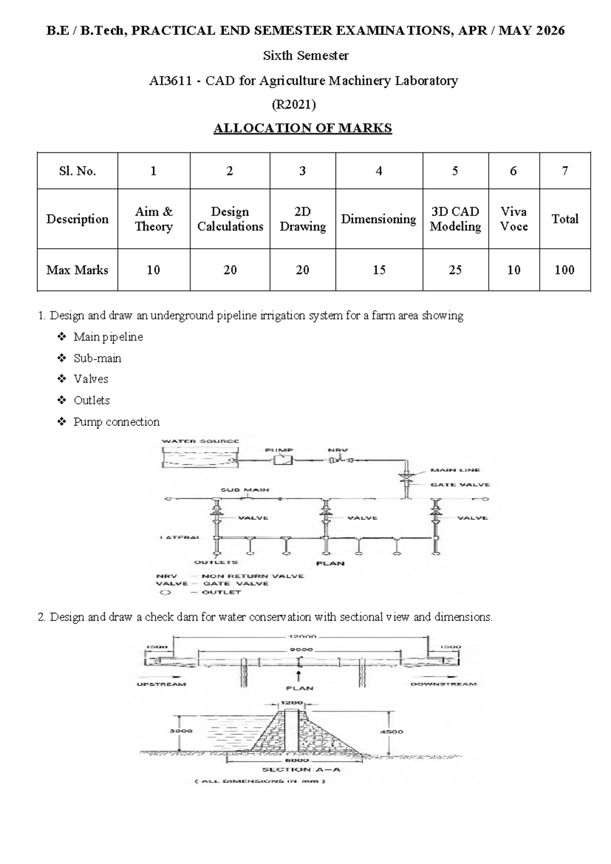 AI3611 - Practical End Semester Exam: CAD for Agri Machinery Lab - Studocu