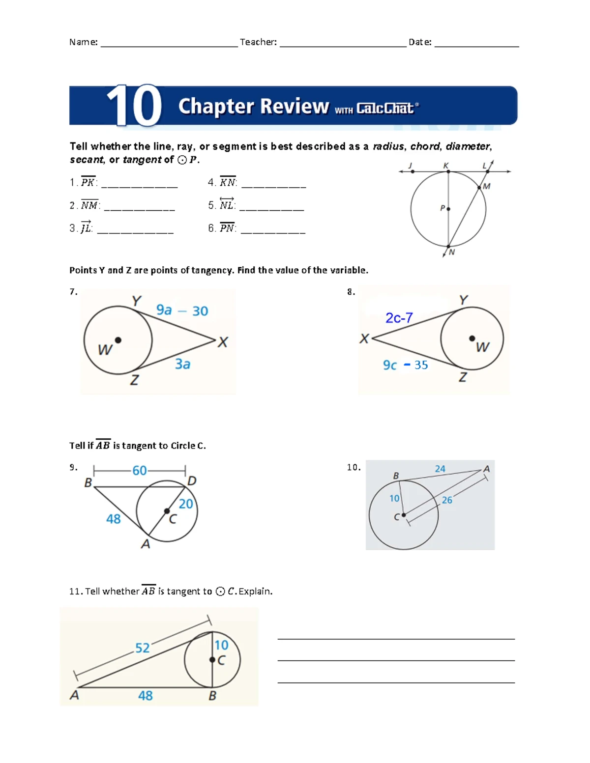 Comprehensive Geometry Test Review: Chapters 7-10 Preparation ...