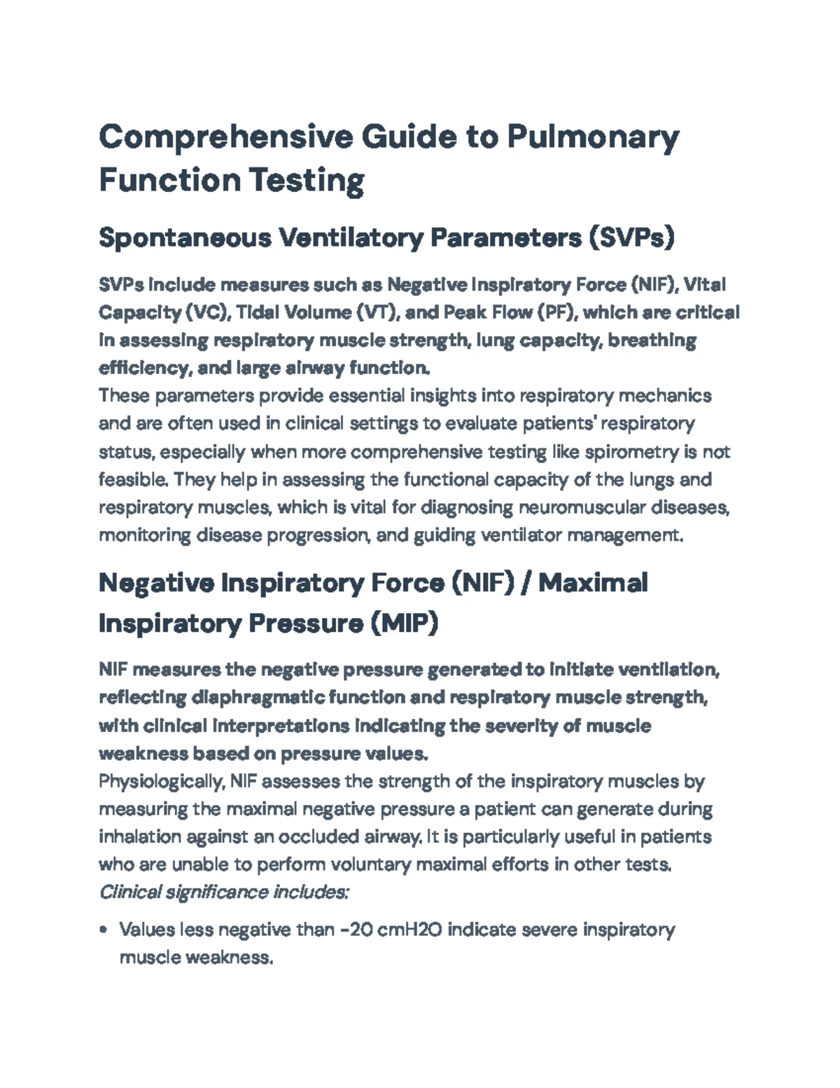 Comprehensive PFT Interpretation Guide: Key Parameters & Clinical ...