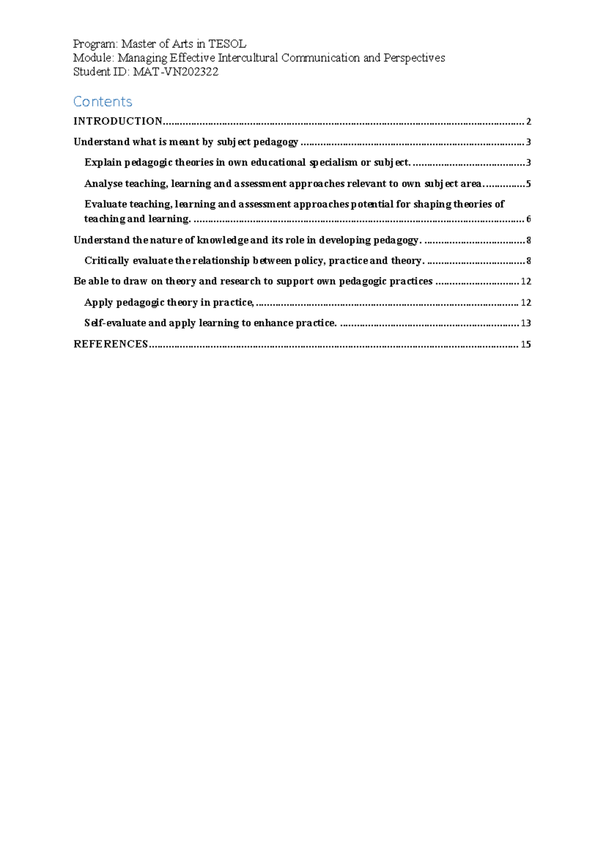 Pedagogy Assignment: MHAU - Analyzing Effective Teaching Strategies ...
