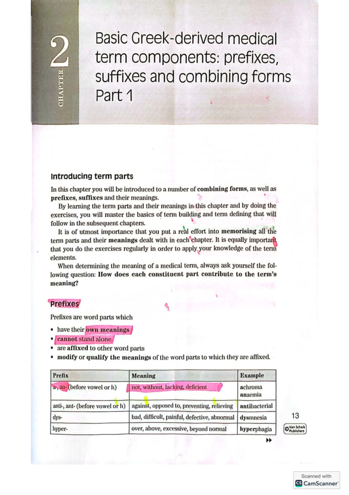 Basic Medical Term Components: Prefixes, Suffixes & Combining Forms ...