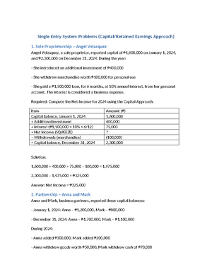Formal Report Single Entry Maikee Sy - Formal Report: Single Entry ...