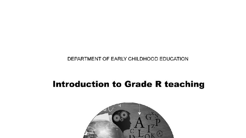 Planning and Monitoring Strategies for Effective Grade R Teaching ...
