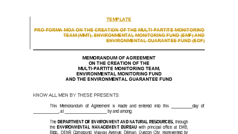 Template MOA for MMT, EMF, and EGF Creation and Management - Studocu