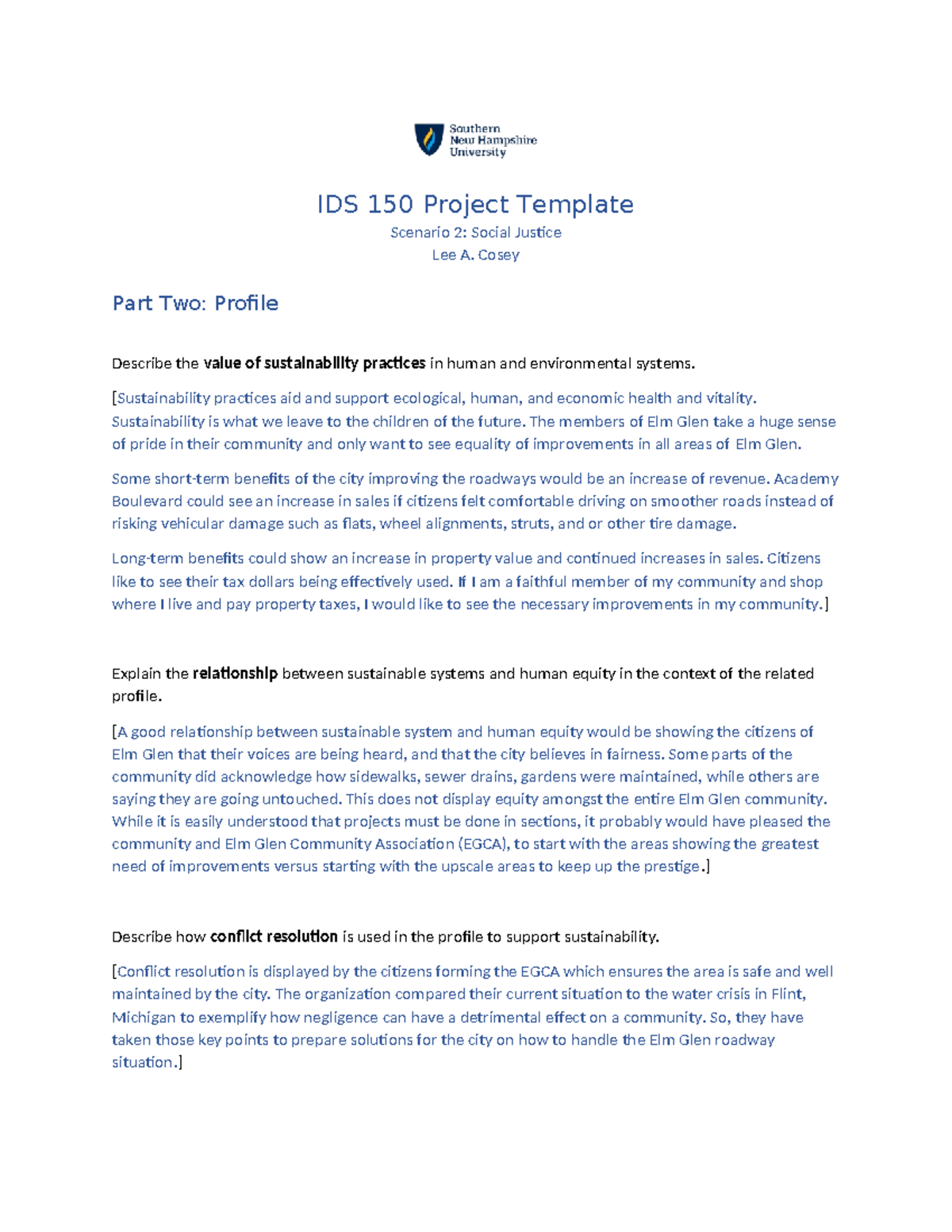 5-2 Short Paper - Project Draft Two - IDS 150 Project Template Scenario ...