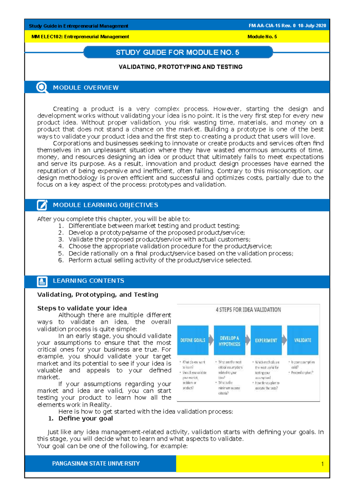 Study Guide for MM ELEC102: Validating, Prototyping & Testing - Studocu