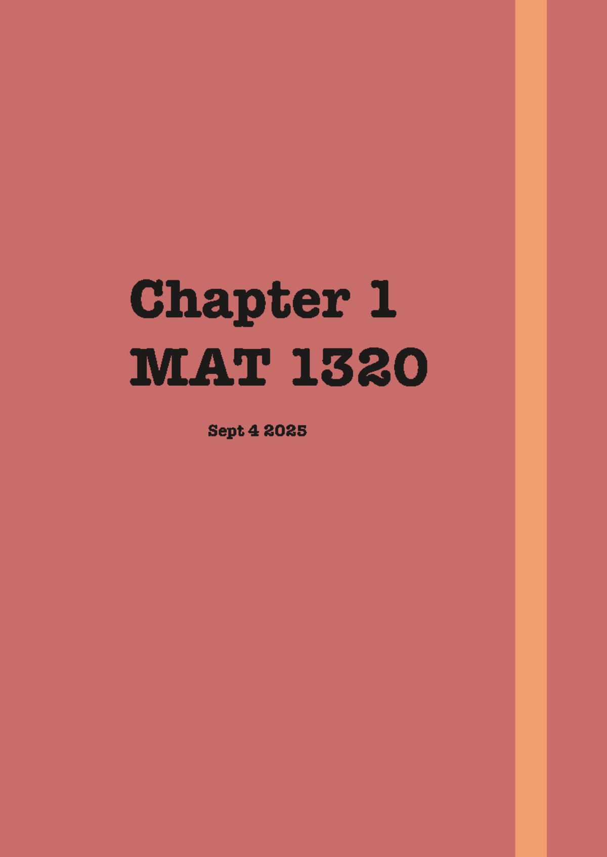 Lecture 1: Functions and Models Overview - MAT 1320 - Studocu