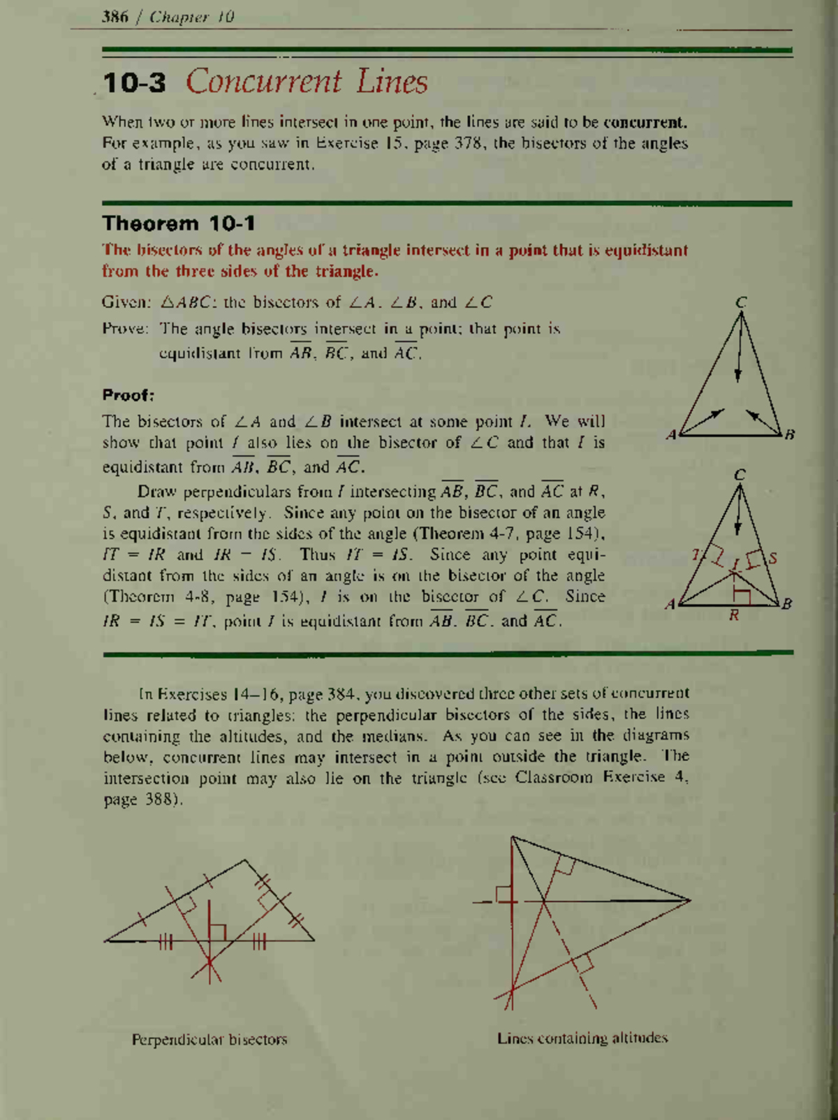 386 Chapter 10: Theorems on Concurrent Lines in Triangles - Studocu