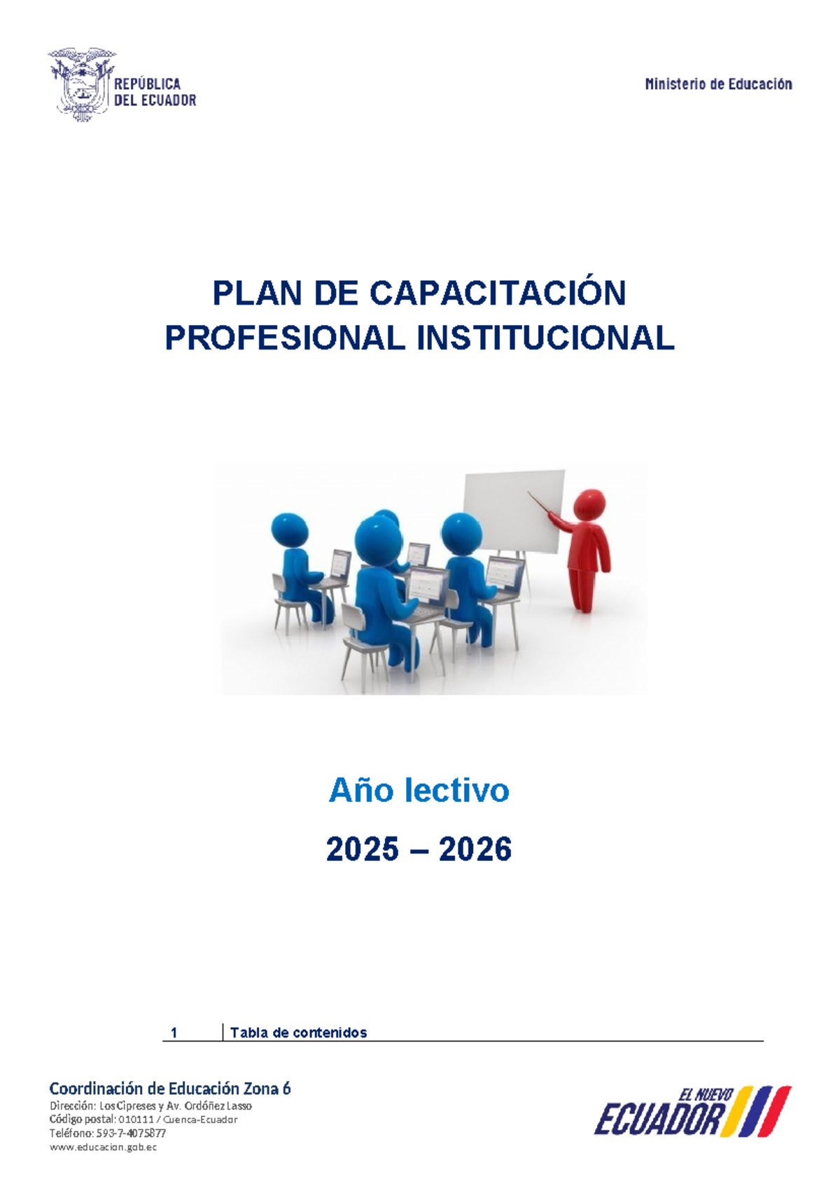 PLAN DE CAPACITACIÓN PROFESIONAL DOCENTE 2025-2026 - Document Preview