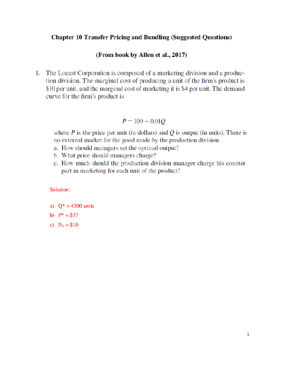 Ch10-Q&A - chapter 10 questions and answers - Chapter 10 Transfer ...