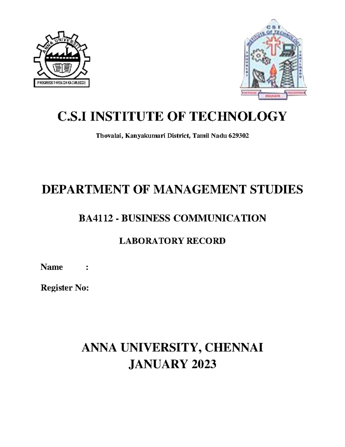 BA 4112 Business Communication Lab Manual: Listening & Reading Skills ...