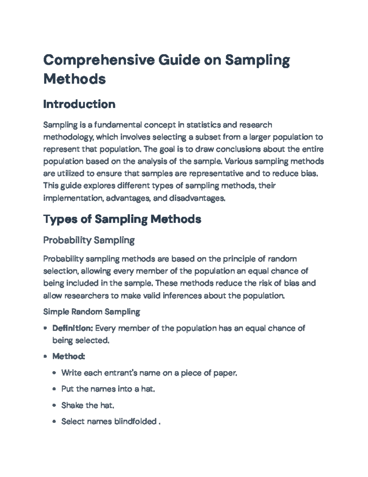 Sampling Methods: A Comprehensive Overview for Research Techniques ...