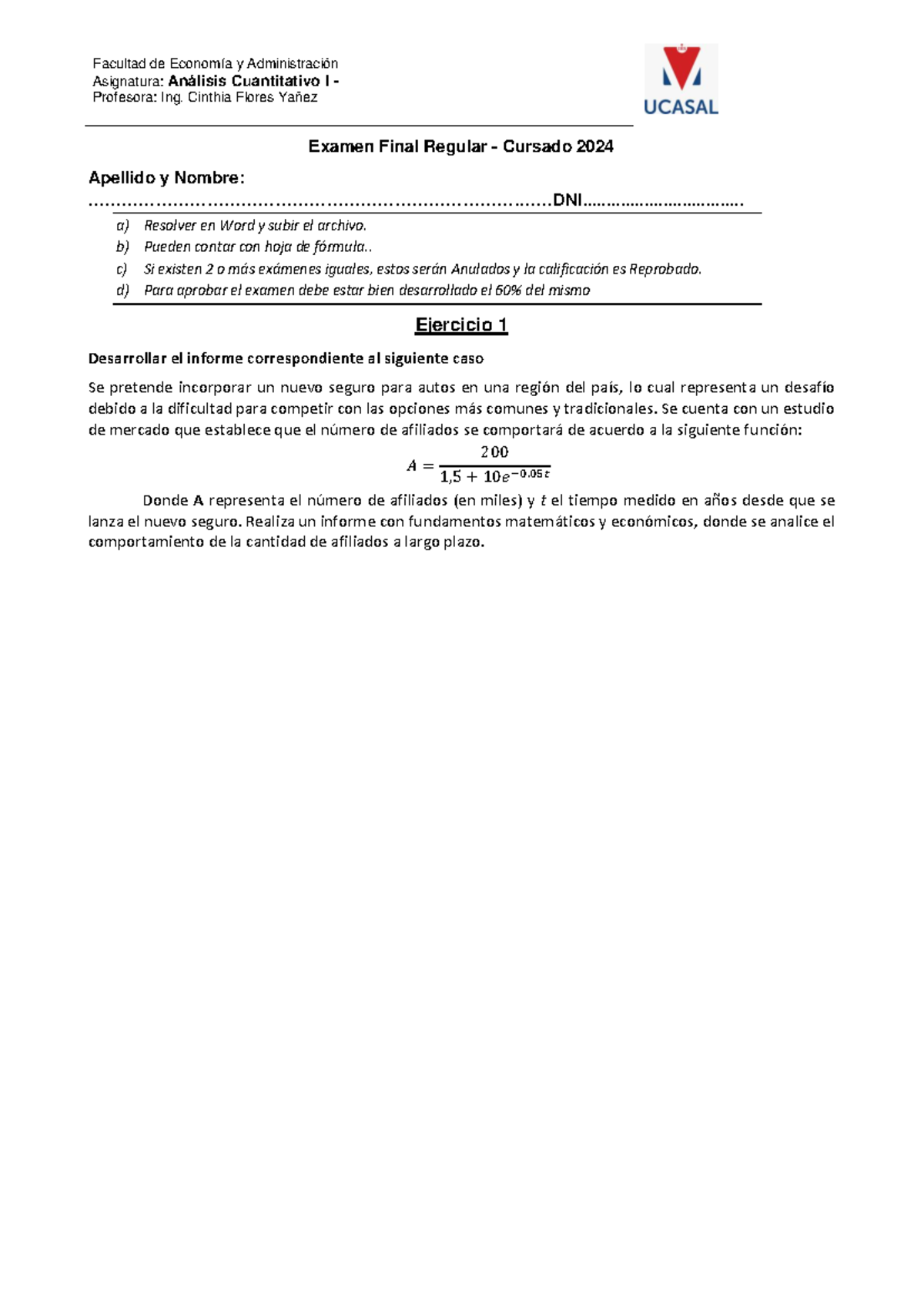 ACI 2024 regular - examen final cursado intensivo - Facultad de ...