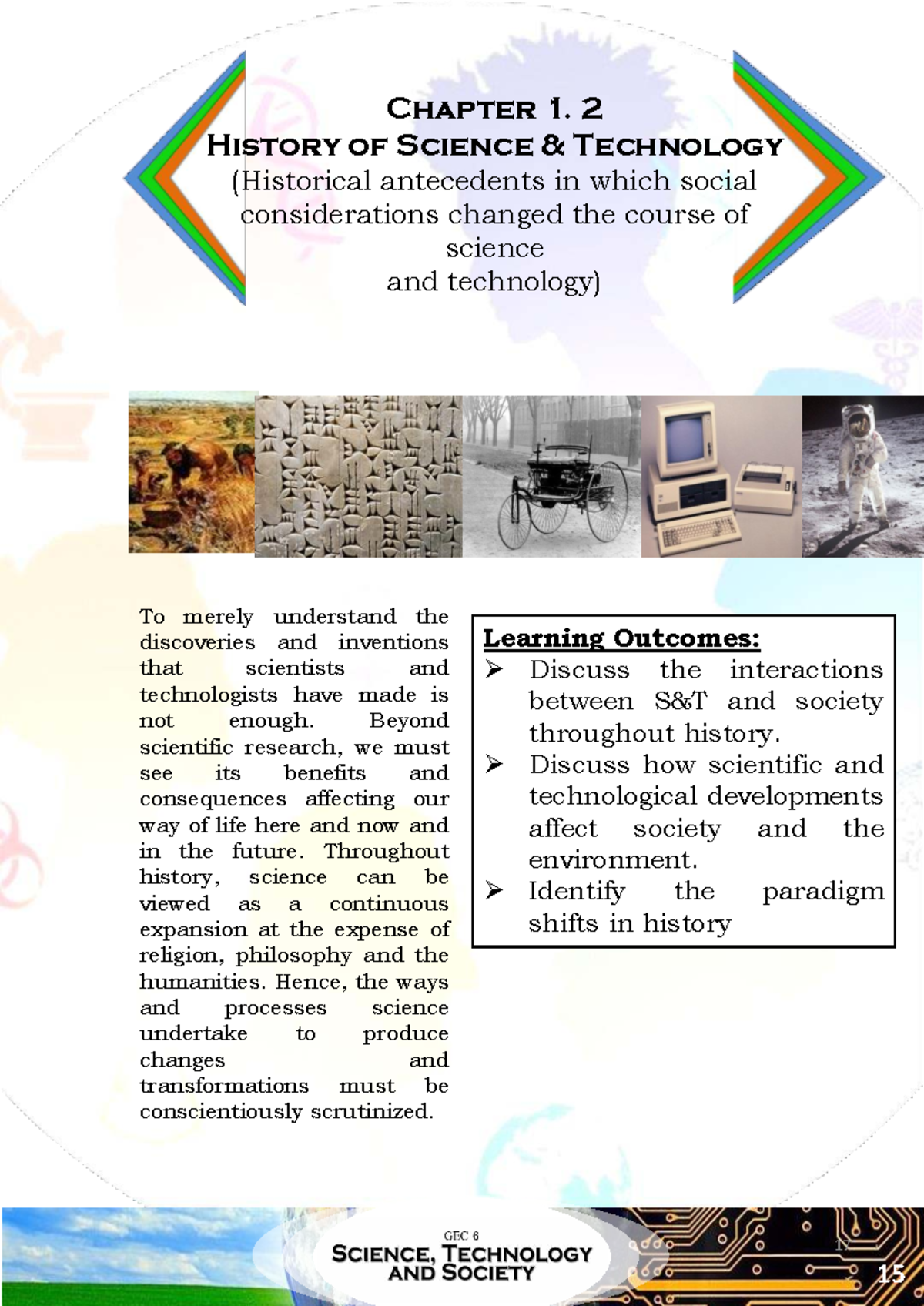 Chapter 1.2: Historical Antecedents of Science & Technology (STS Module ...