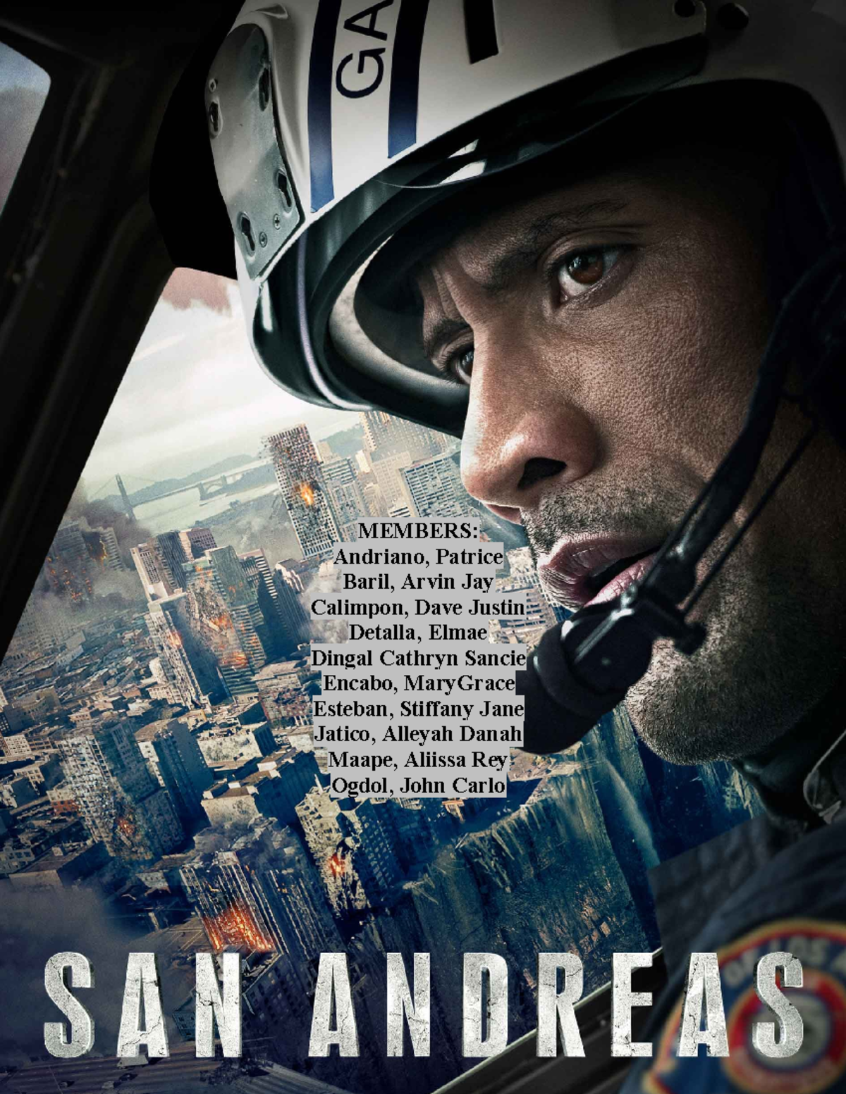 SAN Andreas Disaster Plannn - MEMBERS: Andriano, Patrice Baril, Arvin ...