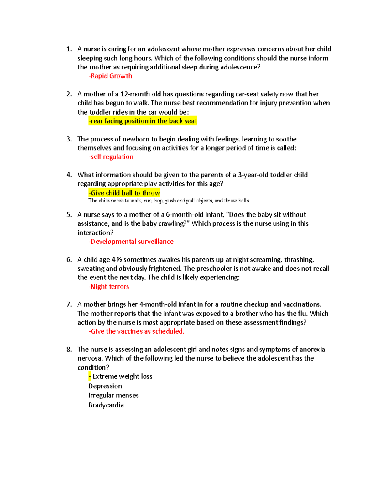 PEDS 3 - Exam 2 Study Guide: Key Pediatric Concepts & Care - Studocu