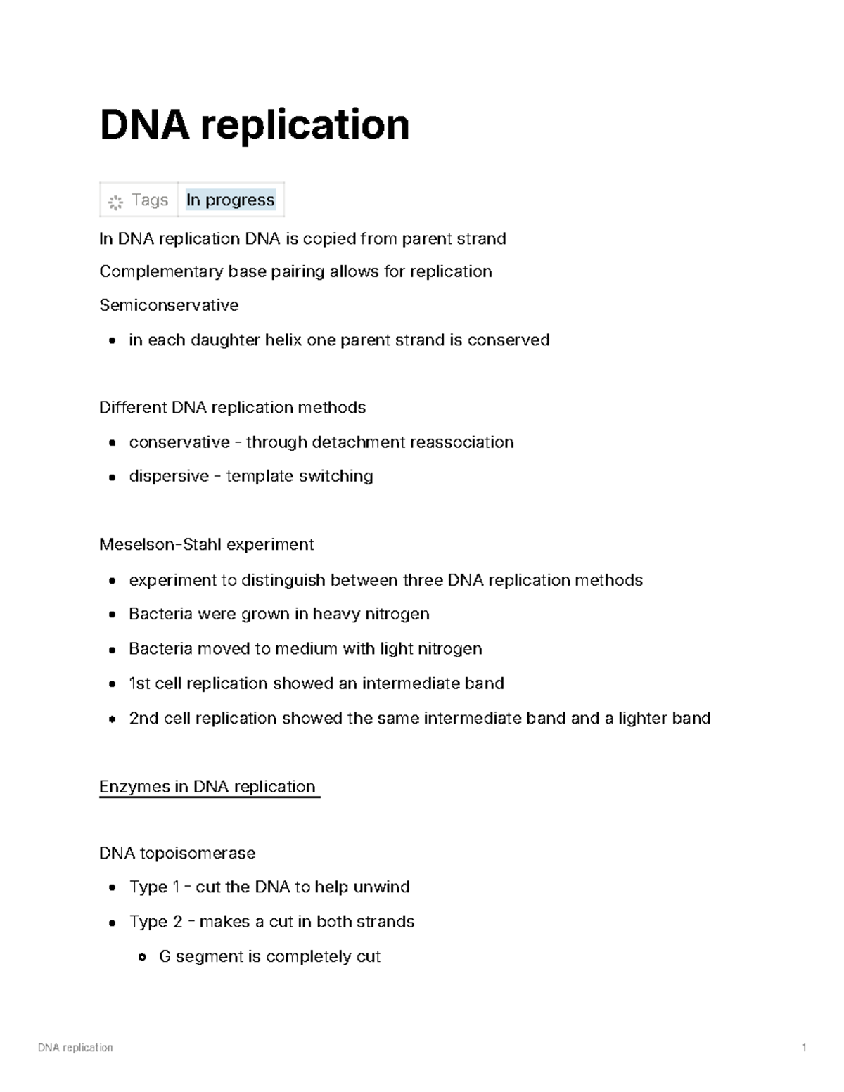 DNA replication part 1 - DNA replication 1 DNA replication Tags In ...