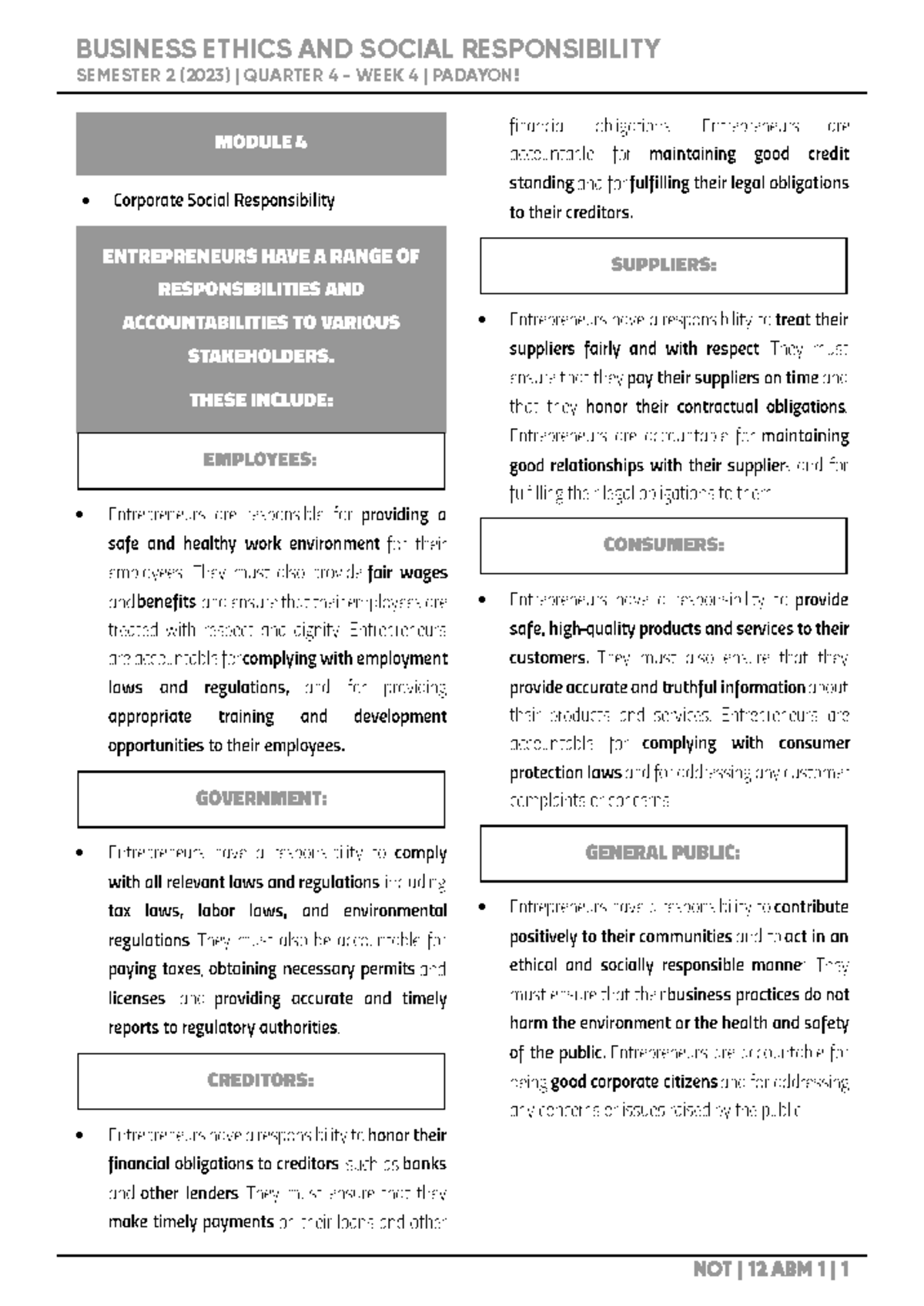 4 - Corporate Social Responsibility - Ethics - BUSINESS ETHICS AND ...