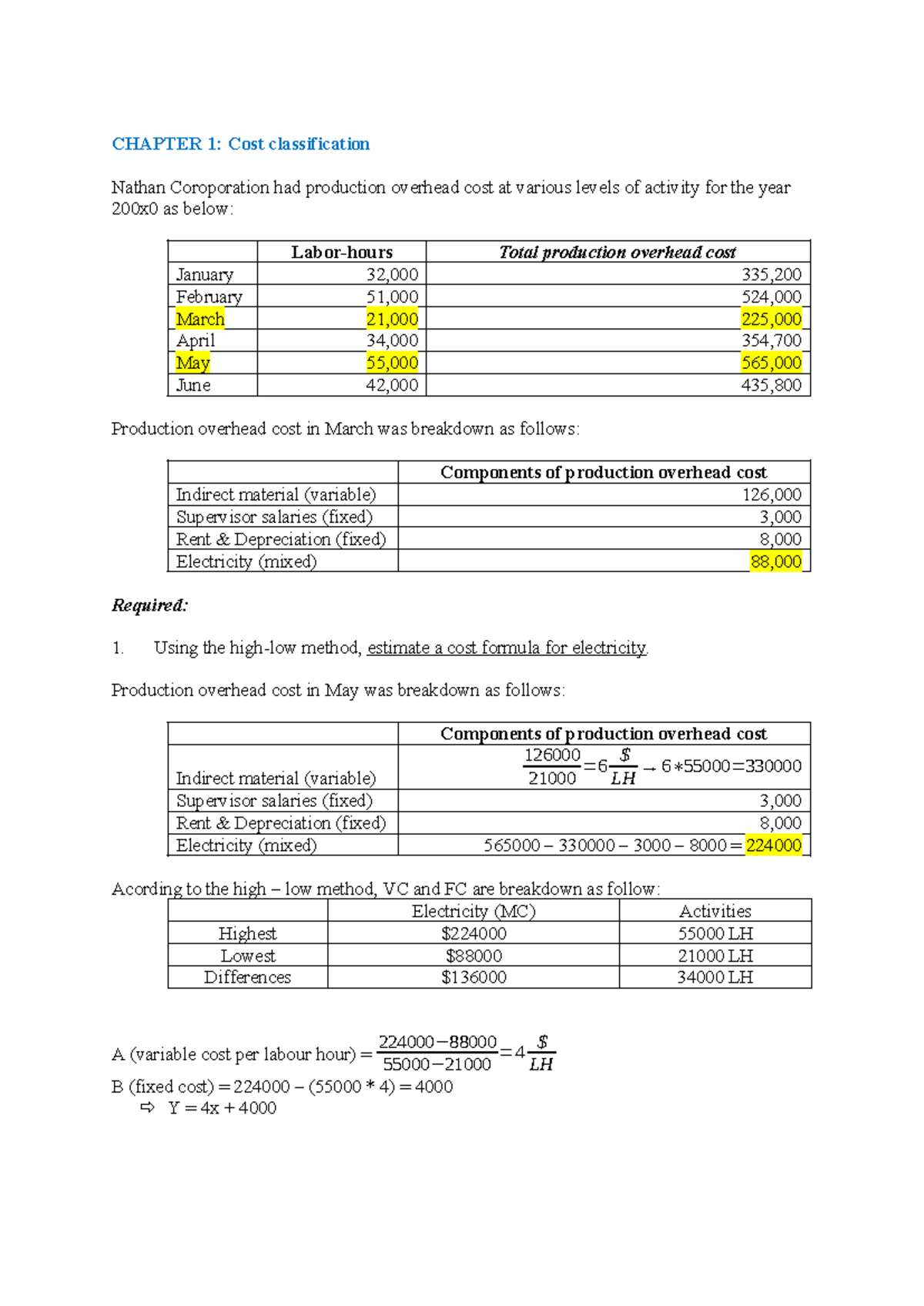 CHAPTER 1-3: Cost Classification & Job Order Costing Analysis - Studocu