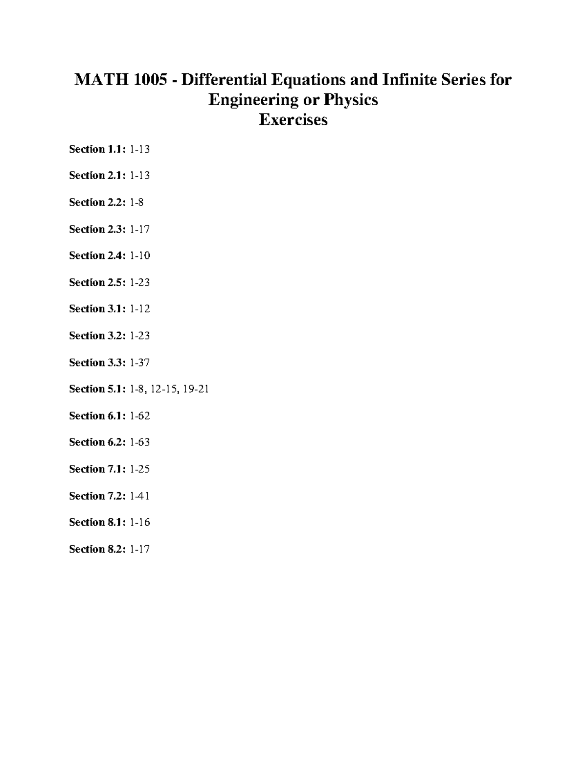 Math 1005 Test 1