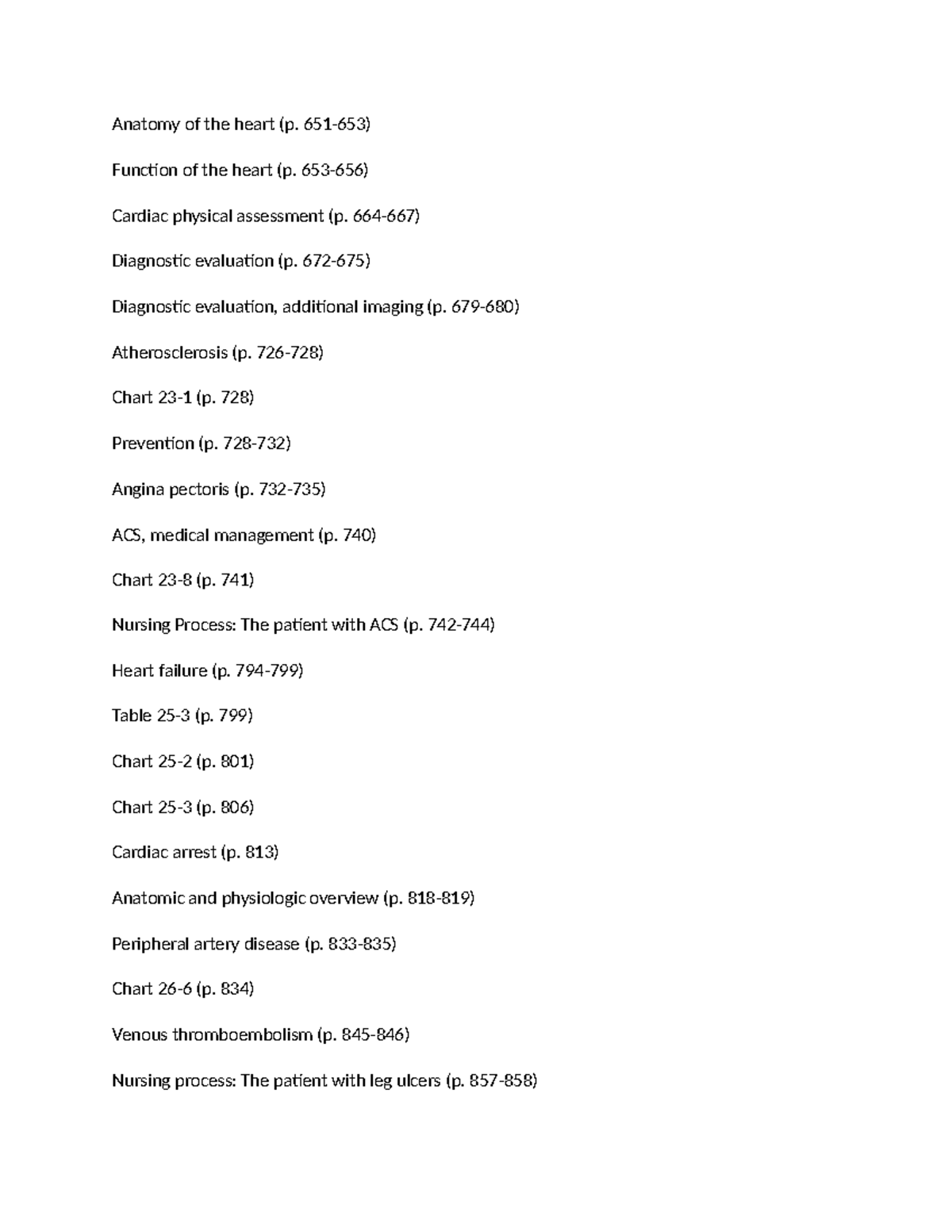 PN 105B Exam 1 Study Guide: Cardiac Anatomy & Assessment - Studocu