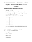 Algebra 2 - Honors - Studocu